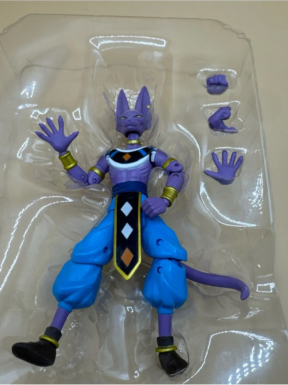 Dragon Ball Z Super Dragon Stars Beerus Action Figure Bandai Complete
